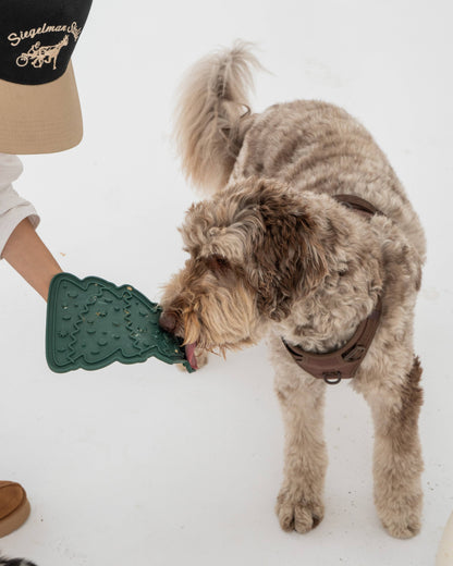 Alfombrilla para lamer con espátula de silicona para enriquecer el árbol de Navidad