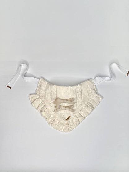 Vanilla Bean Knit Dog Bandana 