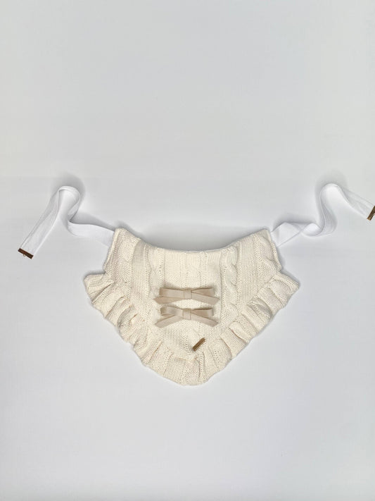 Vanilla Bean Knit Dog Bandana 