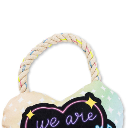 Juguete de peluche para perros Love Heart con función de arrugas y chirridos
