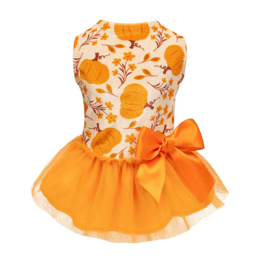 Pumpkin Dog Tutu Dress