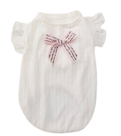 Cute Dog Shirt with Bow - Assorted Colors