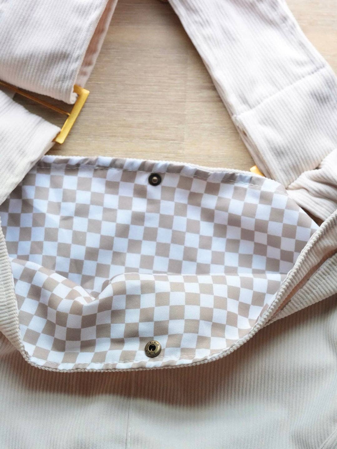 Pet Sling Carrier: Cream Corduroy