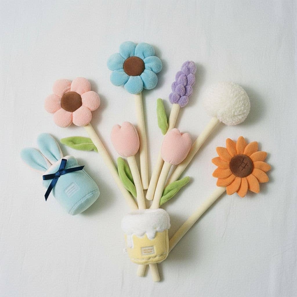 Plush Flower Bouquet Dog Toy with Sound - Assorted Styles