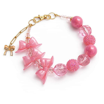 Pink Parfait Bow Necklace