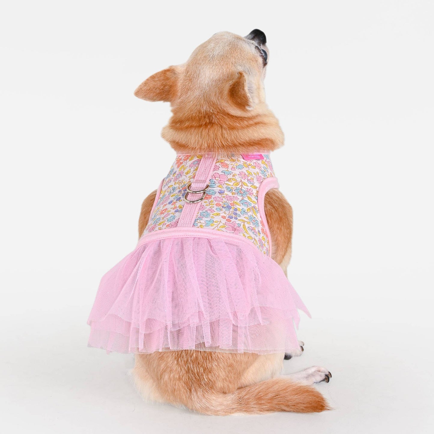 Ione Dress Dog Harness Flower Pattern