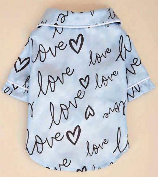 Love Dog Pajamas - Blue