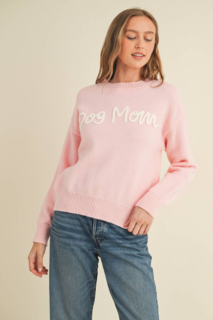 Dog Mom Sweater Pink