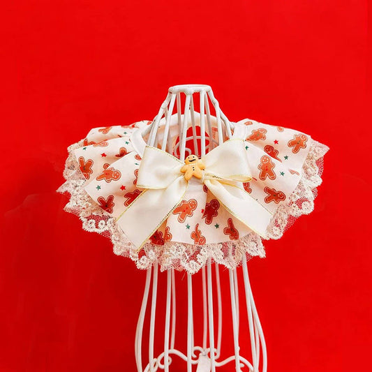 Gingerbread Ruffle Pet Collar
