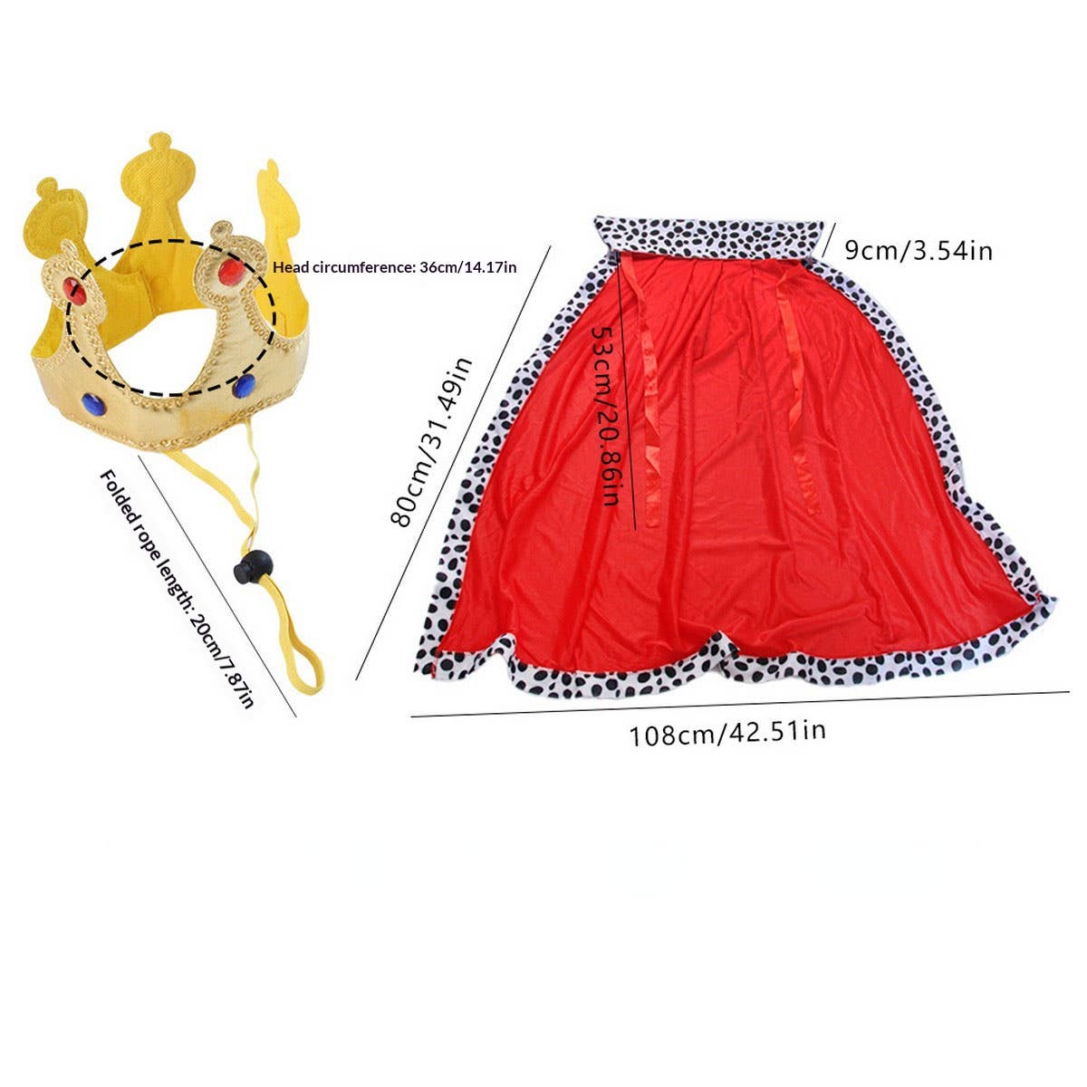 King Cape & Crown Dog Costume