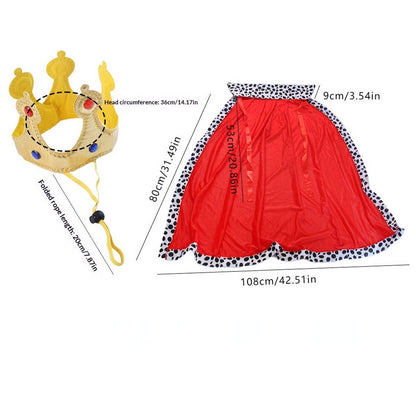 King Cape & Crown Dog Costume