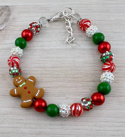 Gingerbread Dog Necklace Mini Beads