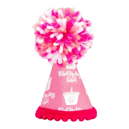 Birthday Girl Pink Pom Party Hat