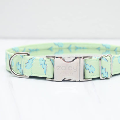 Retro Lightning Bolt Dog Collar