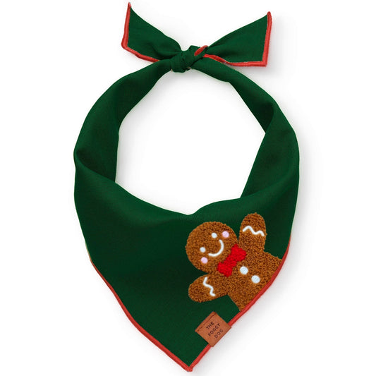 Gingerbread Man Applique Dog Bandana