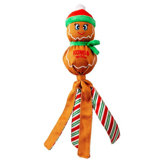 Kong Holiday Wubba™ Gingerbread Man Dog Toy