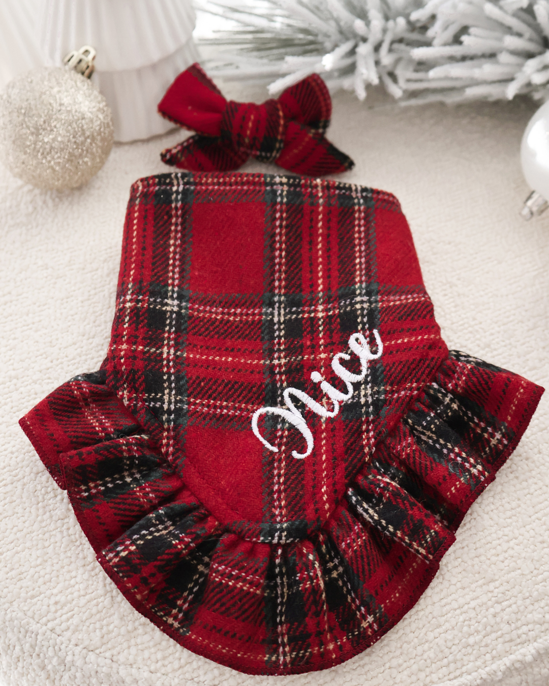 Naughty or Nice Reversible Christmas Dog Bandana