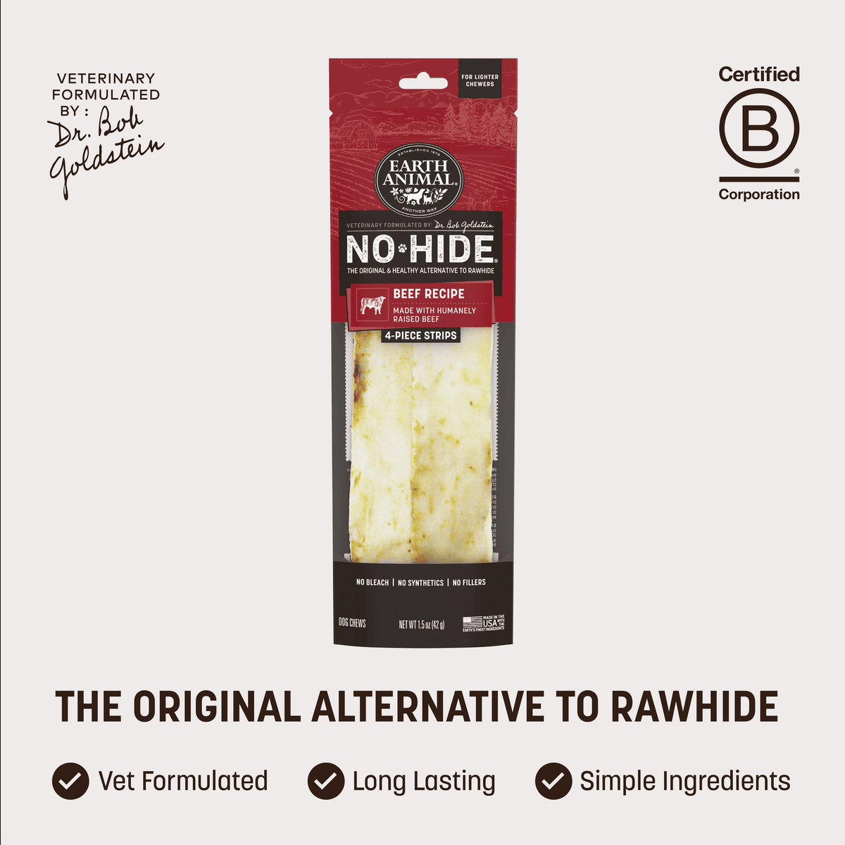 No-Hide® Beef Strips