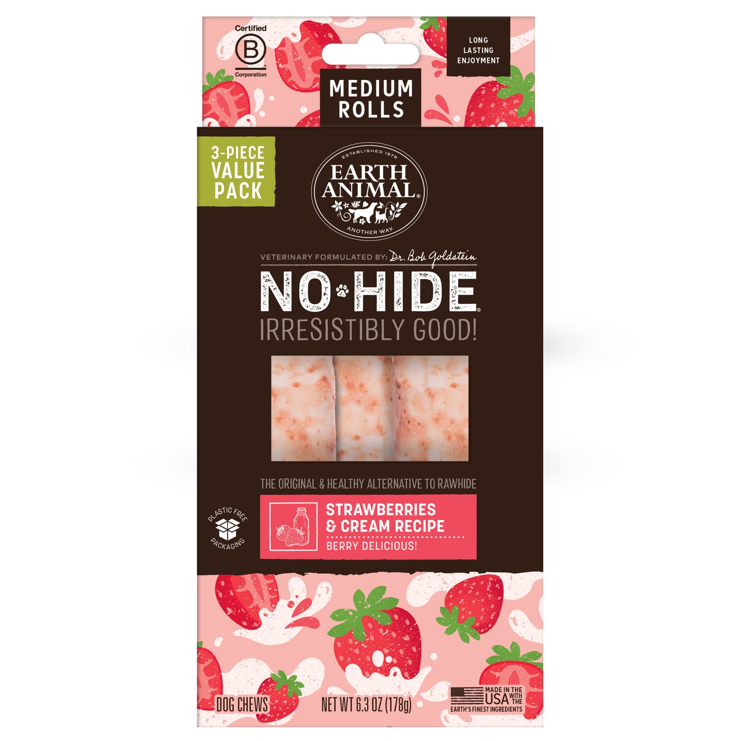 No-Hide® Strawberries & Cream Rolls
