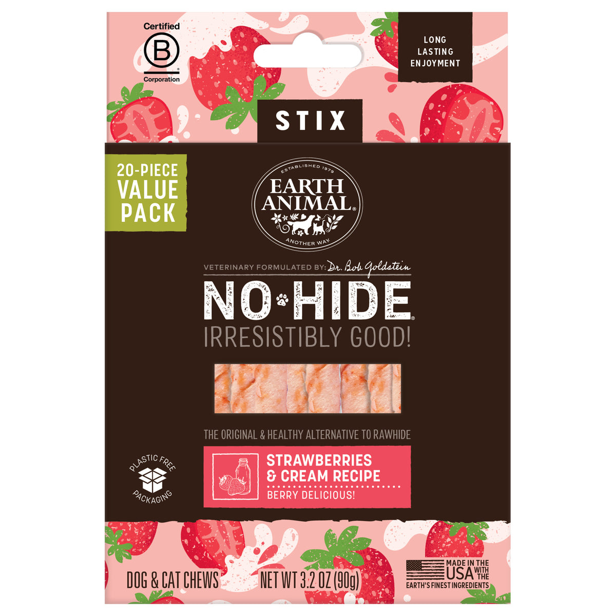 No-Hide® Strawberries & Cream Stix