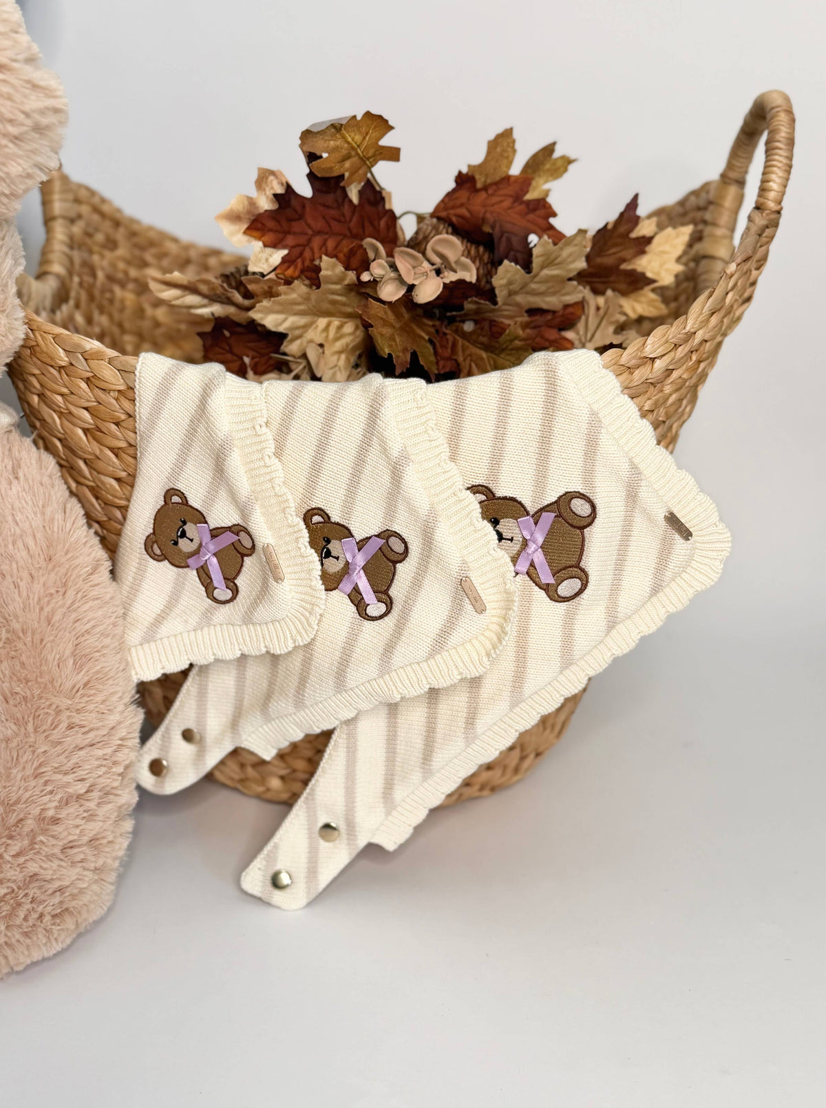 Teddy Bandana with Scalloped Hem