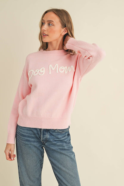 Dog Mom Sweater Pink