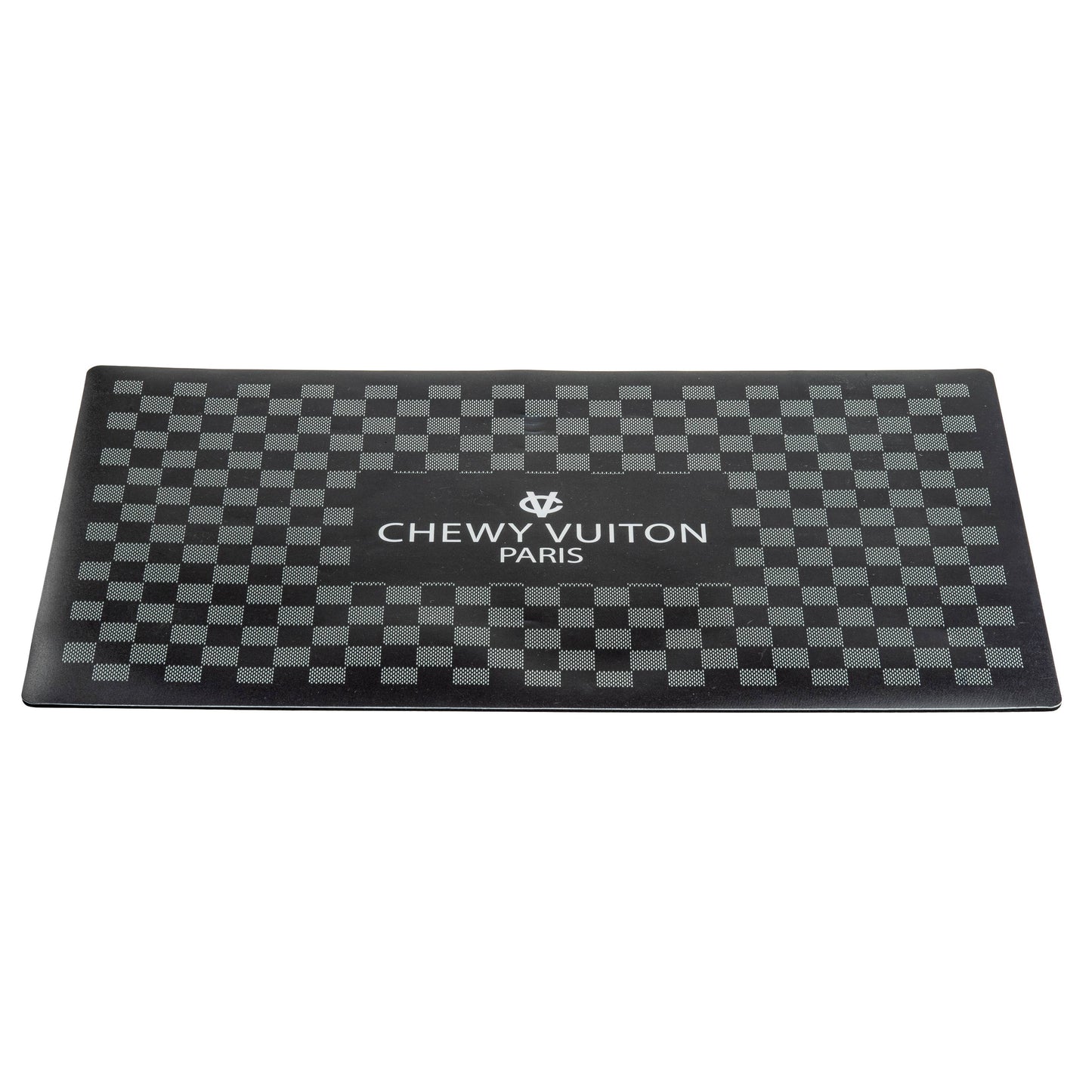 Black Checker Chewy Vuiton Bowl Placemat