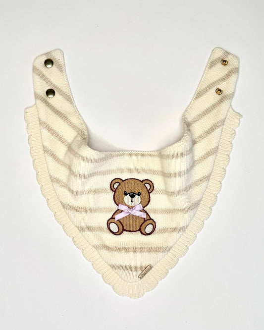 Teddy Bandana with Scalloped Hem