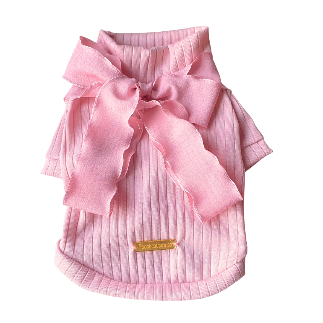 Pink Bow Dog Blouse