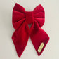 Christmas Red Velvet Dog Sailor Bow