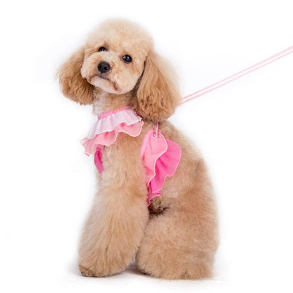 Arnés para perros EasyGO con volantes múltiples, color rosa