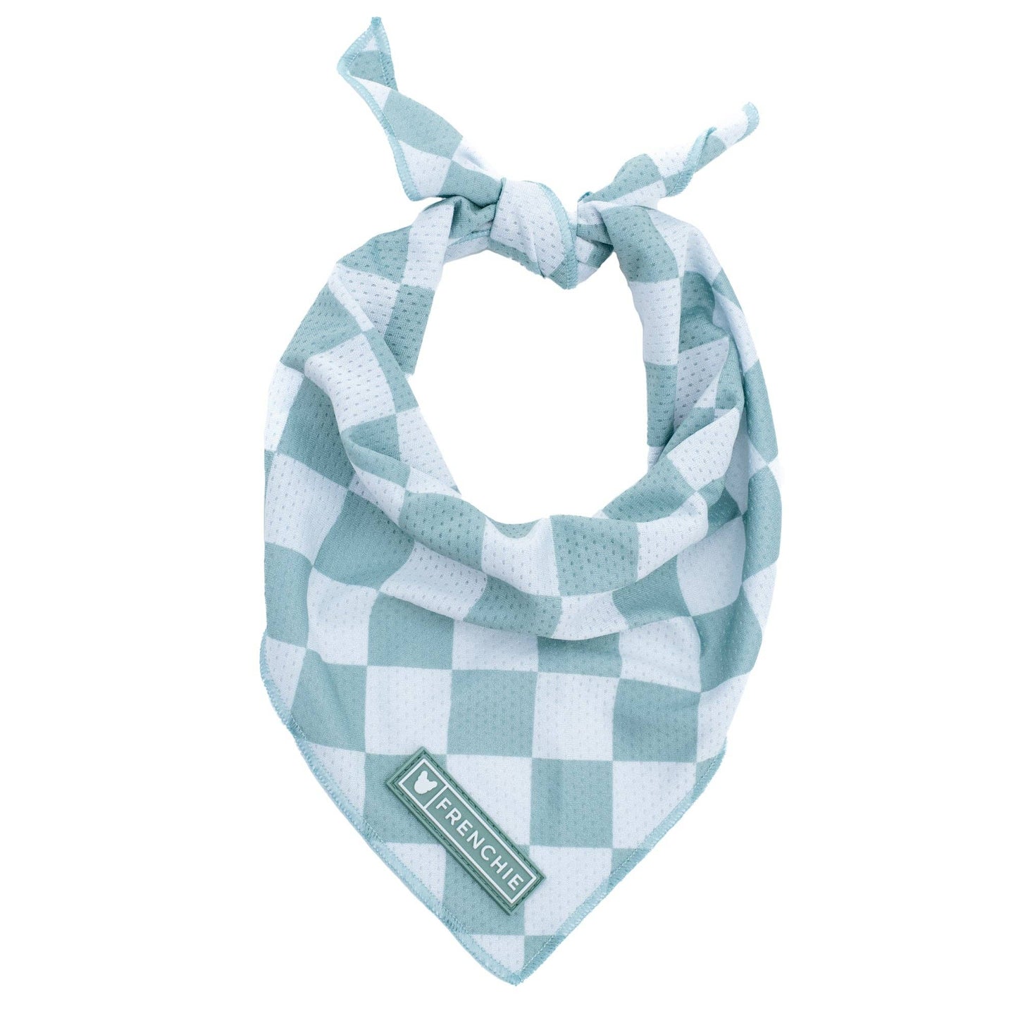 Frenchie Cooling Bandana - Sage Checkered