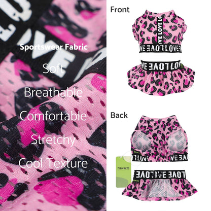 Leopard Athleisure 2 Piece Dress