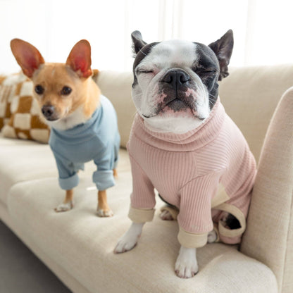 High-neck Blush Dog Onesie