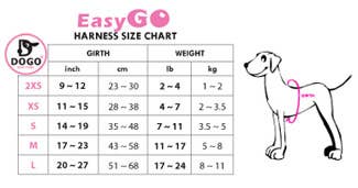 Arnés para perros EasyGO con volantes múltiples, color rosa