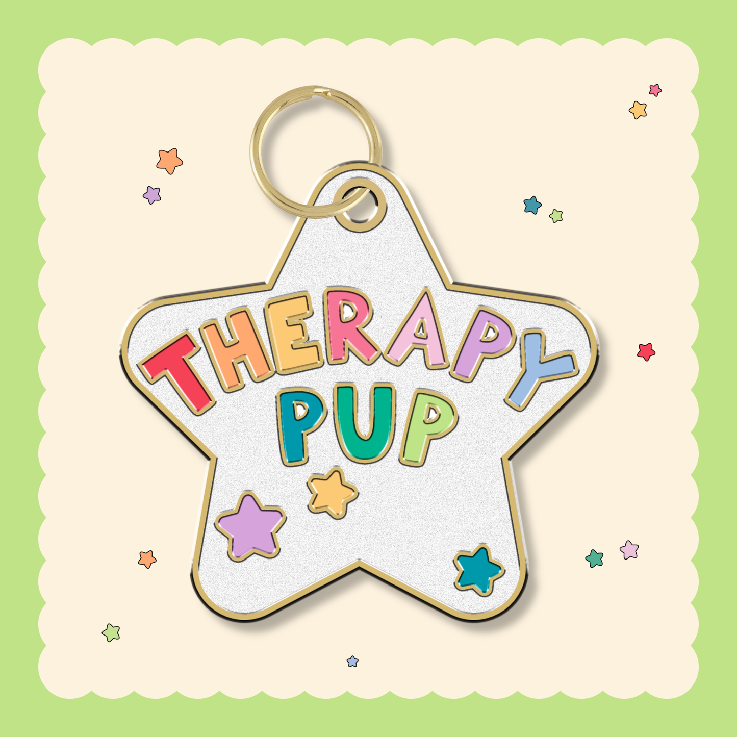 Therapy Pup Dog Collar Charm