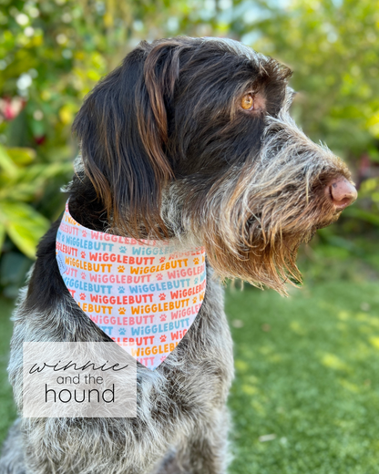 Wigglebutt Reversible Tie On Dog Bandana