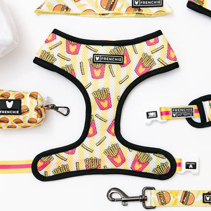 Frenchie Duo Reversible Harness - Burger N Fries