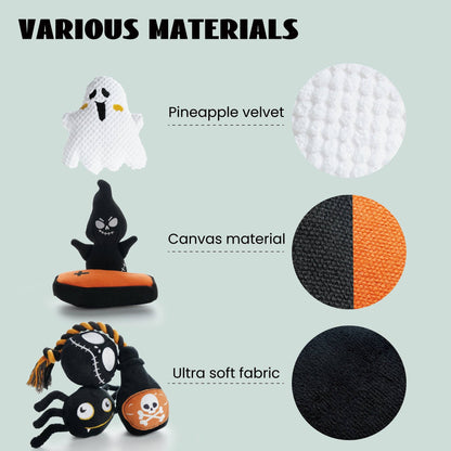 Nocciola Halloween Dog Squeaky Toys for Aggressive Chewers