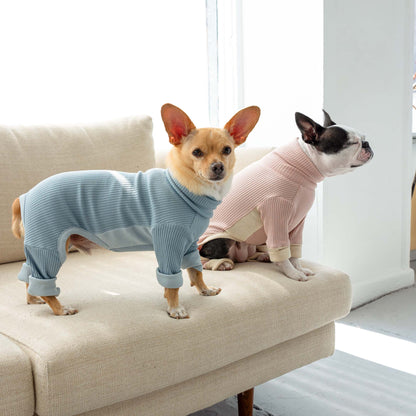 High-neck Blush Dog Onesie