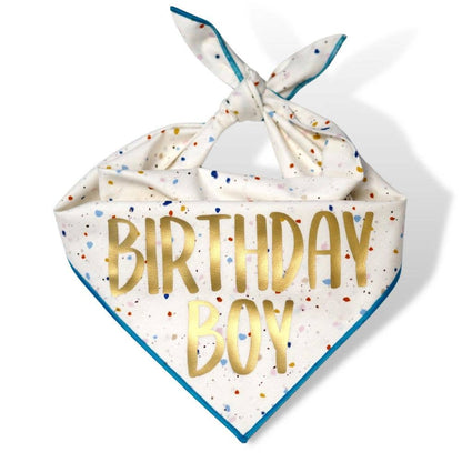 Confetti Birthday Girl or Birthday Boy Dog Bandana