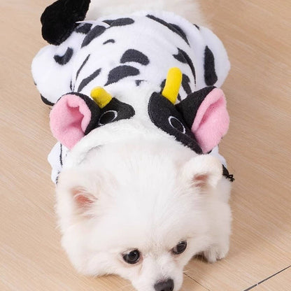Plush Cow Dog Costume