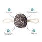 Pullng Yu Ball Rope Tug Dog Toy Messy Flower Charcoal