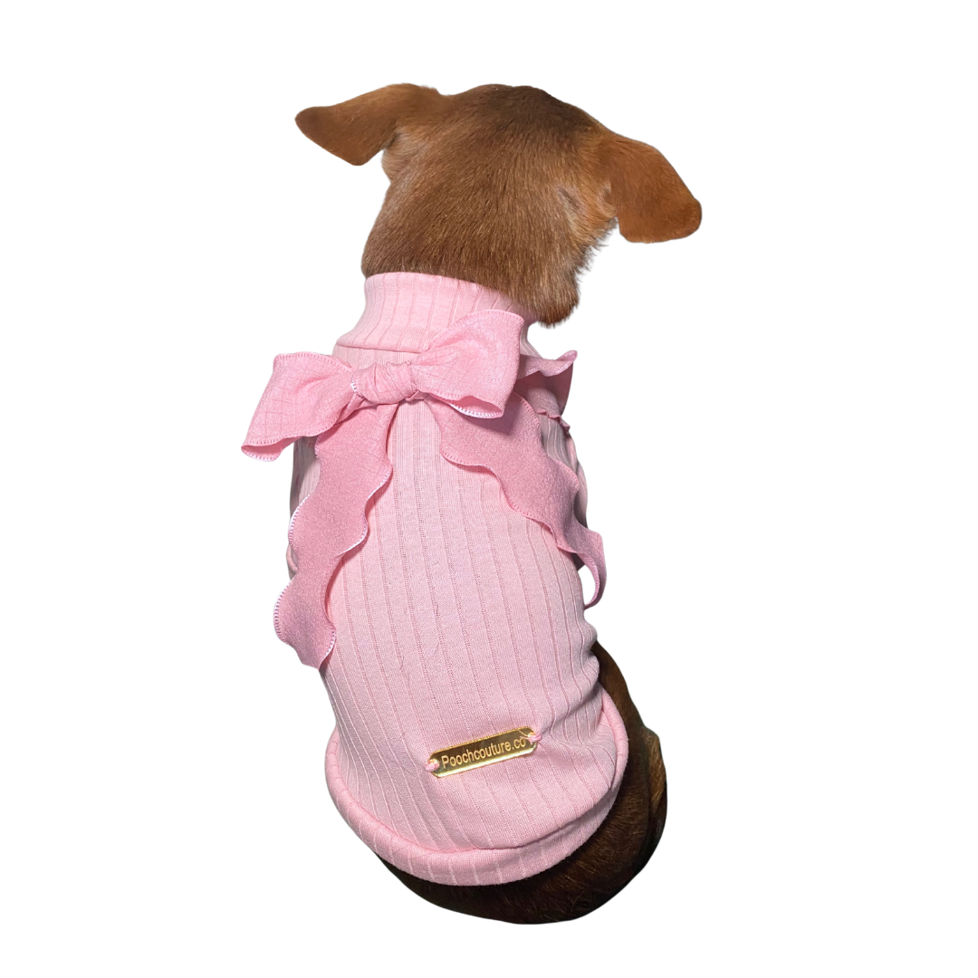 Pink Bow Dog Blouse