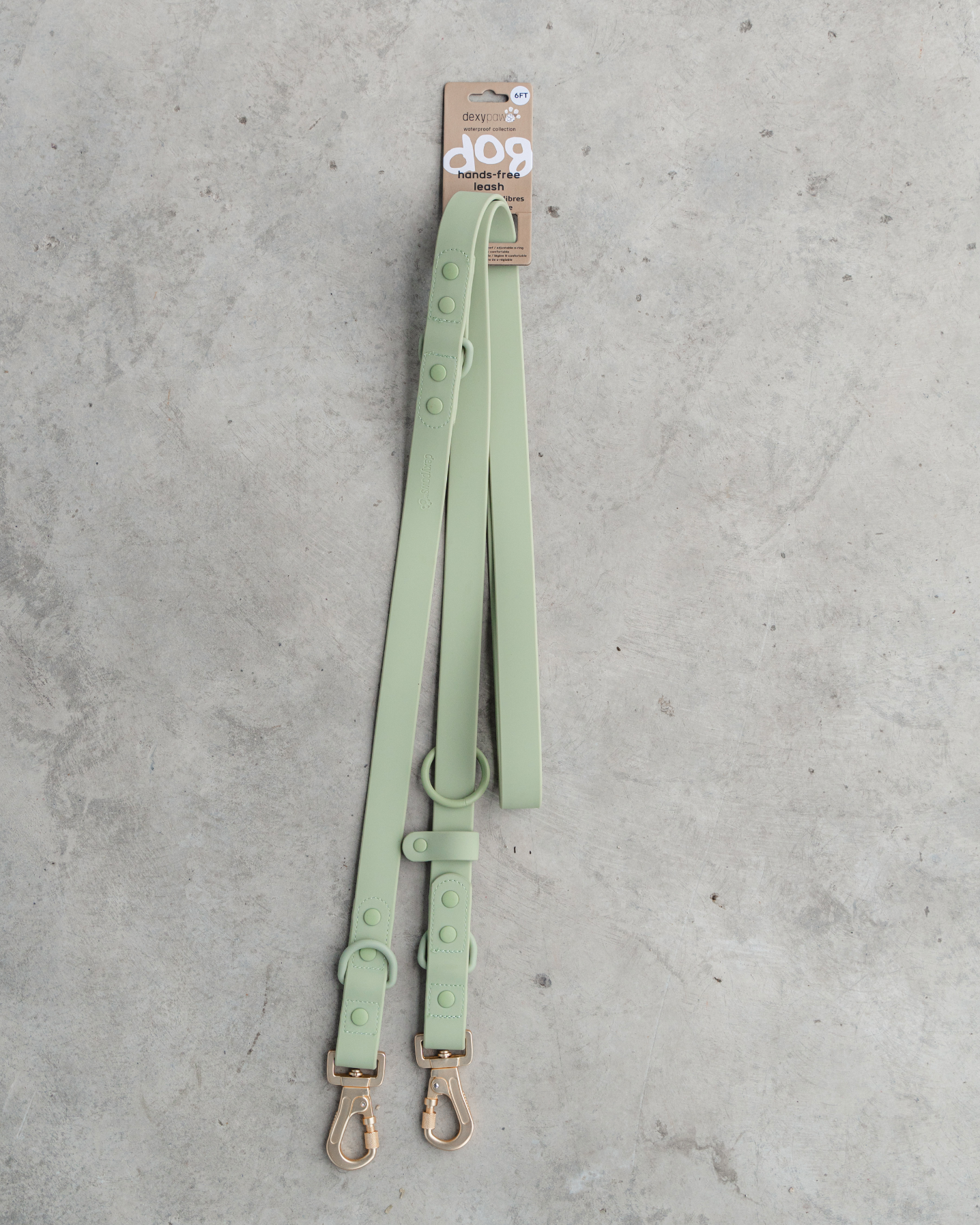 Hands Free Leash in Sage Green 8"