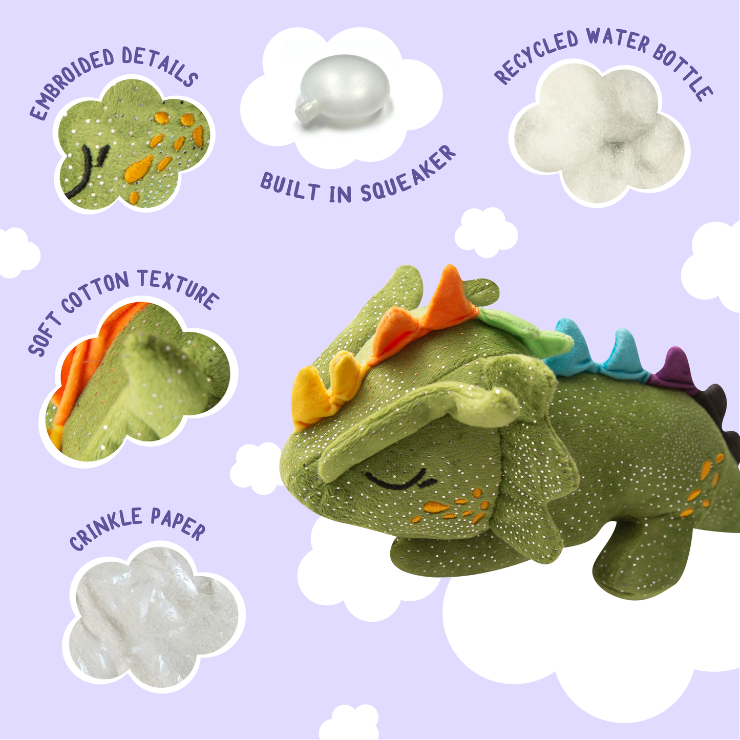 Drowsy the Dragon Dog Toy