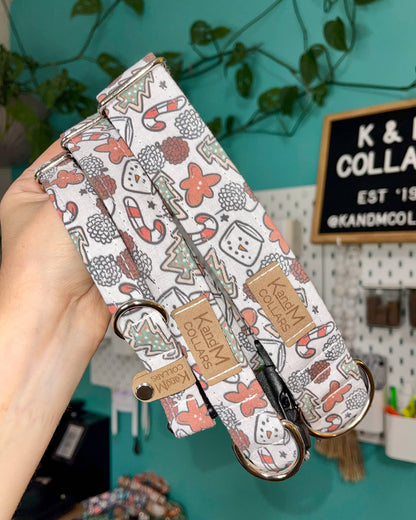 Collar para perro con dulces navideños