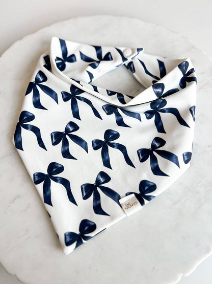 Just a Girl Black Bow Wrinkle Resistant Bandana