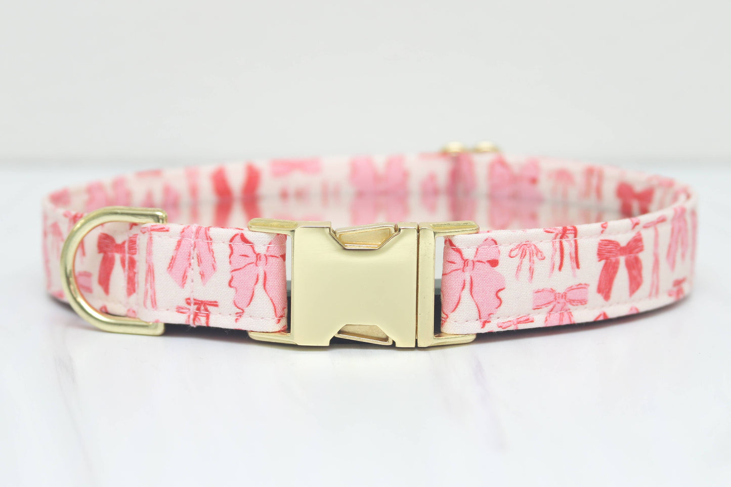 Pink Bows Dog Collar