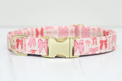 Pink Bows Dog Collar